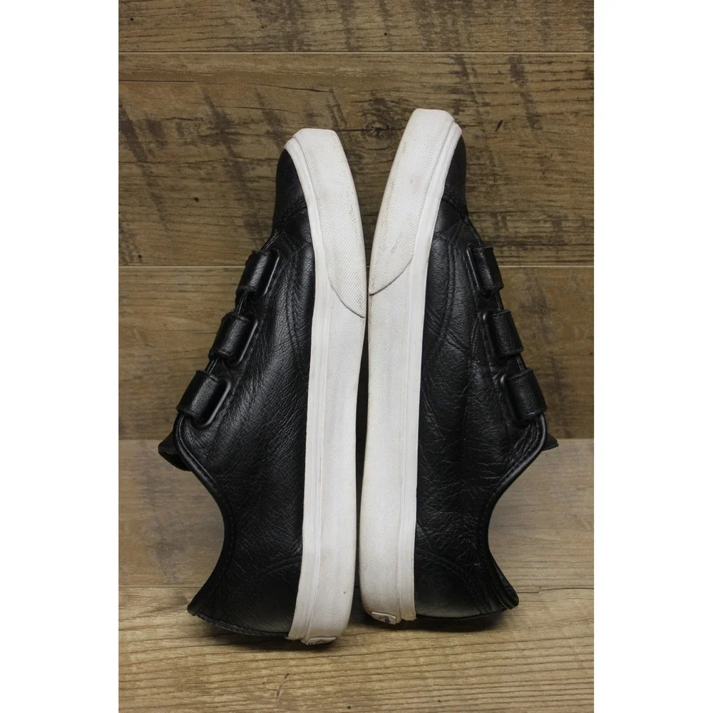 Vans Style 23 V Black Gunmetal Leather Unisex Skate Shoes Men's 7.5 Women's 9‎